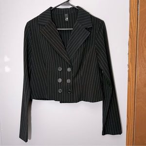 Black Pinstripe Blazer Size L